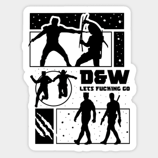 Comic Styled Art on D&W Sticker